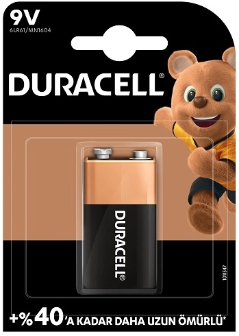 Duracell 6LR61 Pil 9 Volt Tekli