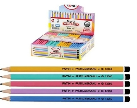 Fatih 12060 Kurşun Kalem Mercanlı Pastel Köşeli