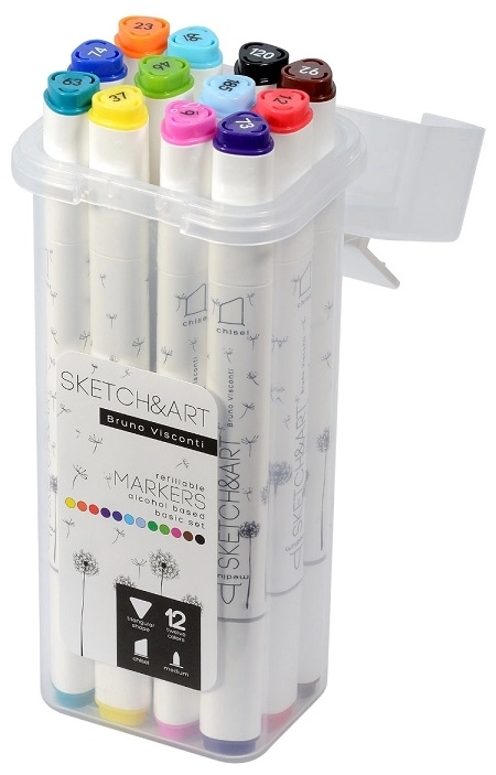 Bruno Visconti 220076 Twin Marker Sketch & Art 12li 