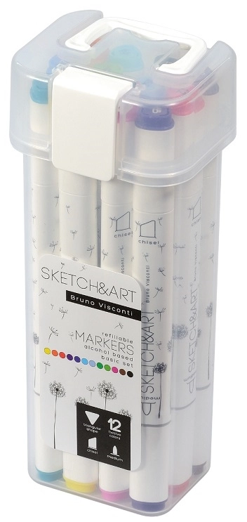 Bruno Visconti 220076 Twin Marker Sketch & Art 12li 