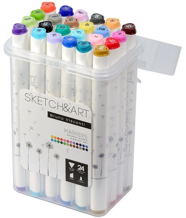 Bruno Visconti 220077 Twin Marker Sketch & Art 24lü
