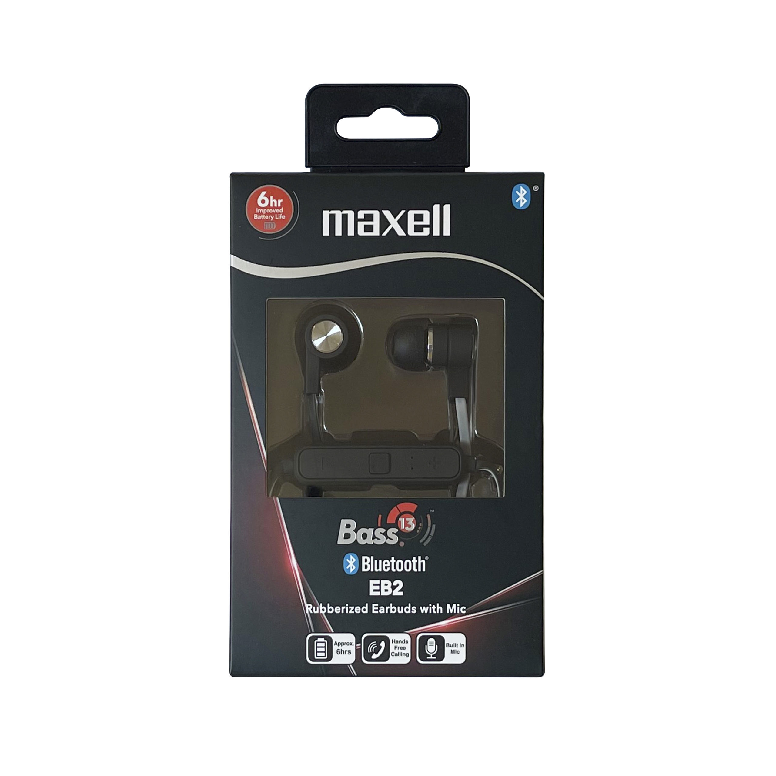 Maxell B13-EB2 Bass 13 Kulaklık Kulak İçi Kablolu Bluetooth Siyah