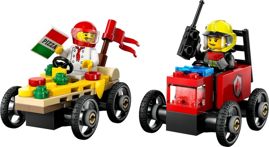 LEGO® City 60458 Pizza Arabası İtfaiye Kamyonuna Karşı Yarış Arabası Paketi