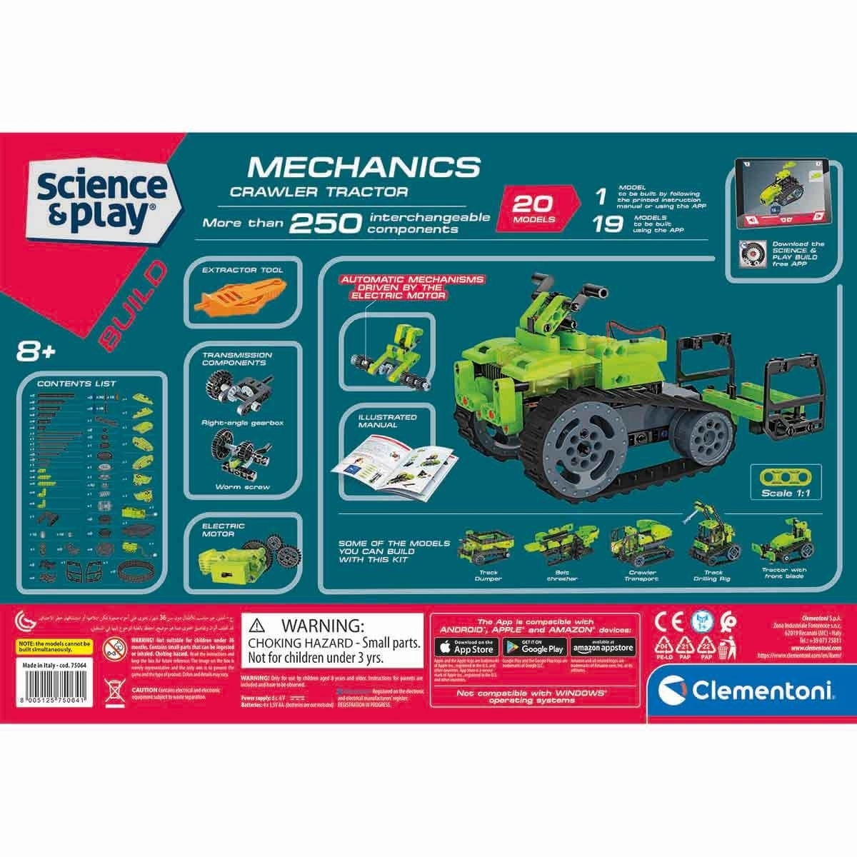 Clementoni Mekanik 75064 Crawler Farming Traktör 8+