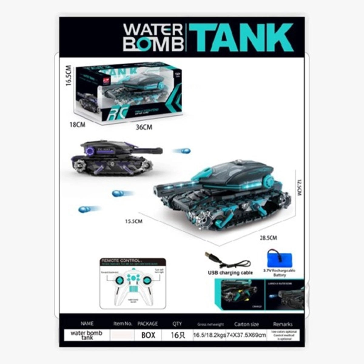 Gepettoys HD5011 2.4Ghz Su Atan Tank 