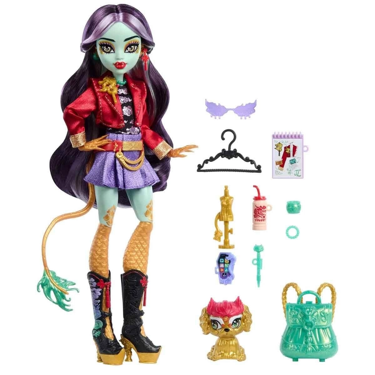 Mattel HYV58 Monster High Acayip Havalı Arkadaşlar Jinafire Long