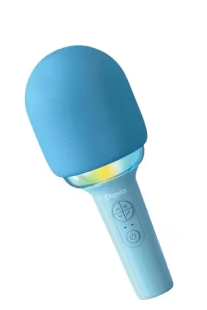 Mega Doppler Karaoke Mikrofon Rainbow Mavi Wireless Ses Değiştirme Özellikli