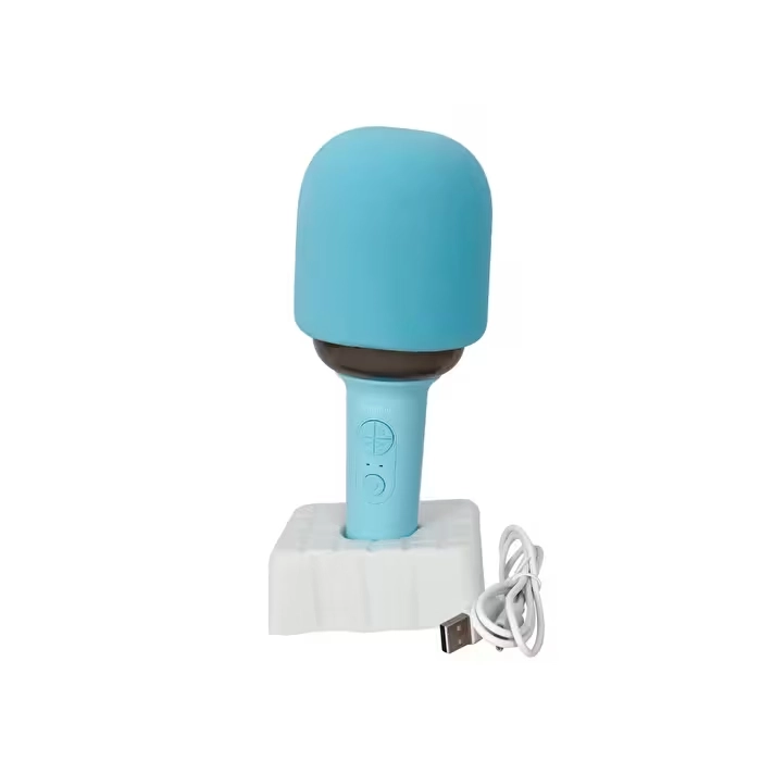 Mega Doppler Karaoke Mikrofon Rainbow Mavi Wireless Ses Değiştirme Özellikli