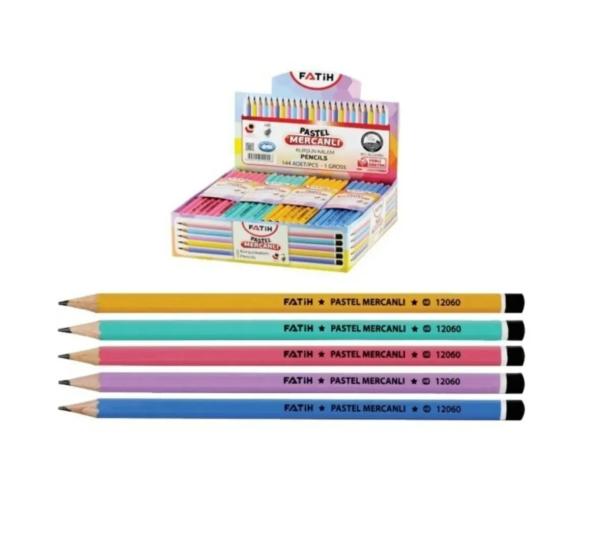 Fatih 12060 Kurşun Kalem Mercanlı Pastel Köşeli 
