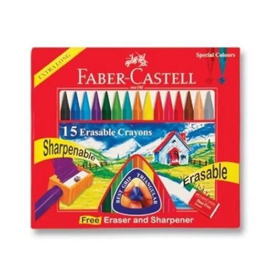 Faber 122715 Silinebilir Wax Crayon Pastel 15li