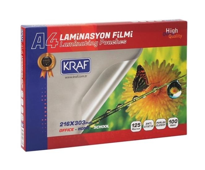 Kraf 2124 Laminasyon Filmi Parlak A4 125mic.