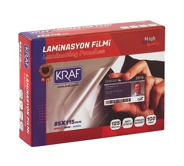 Kraf 2128 Laminasyon Filmi 85X115mm 125mic 100lü