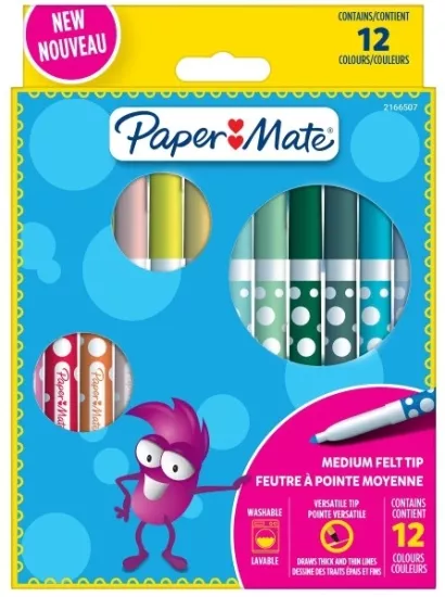 Papermate 2166507 Keçeli Boya Kalemi 12li