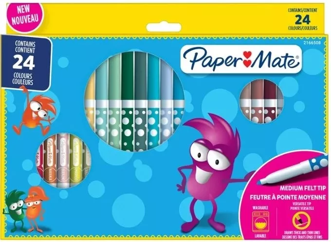 Papermate 2166508 Keçeli Boya Kalemi 24lü