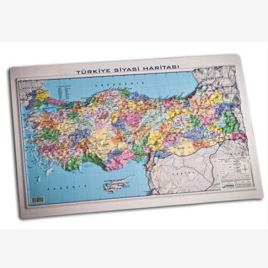 Gürbüz 25021 Kabartma Türkiye Haritası Siyasi