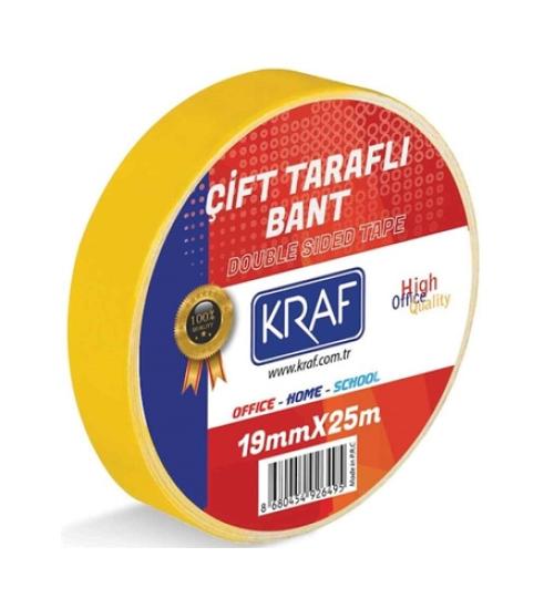 Kraf 2519G Çift Taraflı Bant 19mmx25m