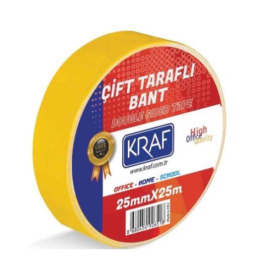Kraf 2525G Çift Taraflı Bant 25mmx25m