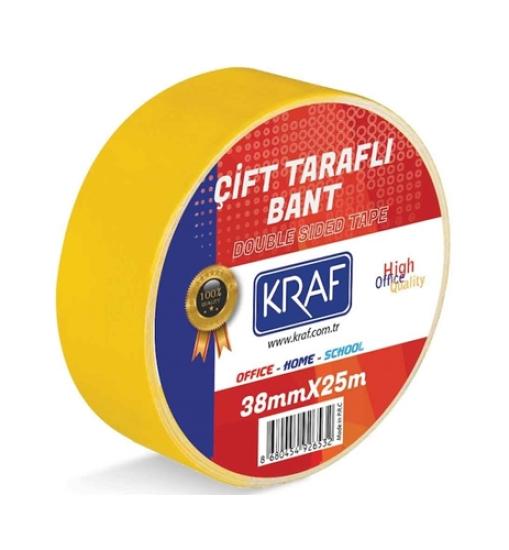 Kraf 2538G Çift Taraflı Bant 38mmx25m