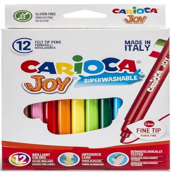 Carioca 40614 Joy Süper Yıkanabilir Keçeli Boya Kalemi 12li
