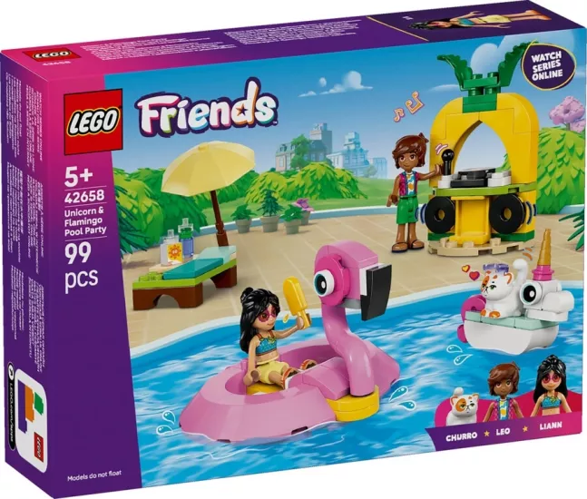 LEGO® Friends 42658  Tek Boynuzlu At ve Flamingo Havuz Partisi