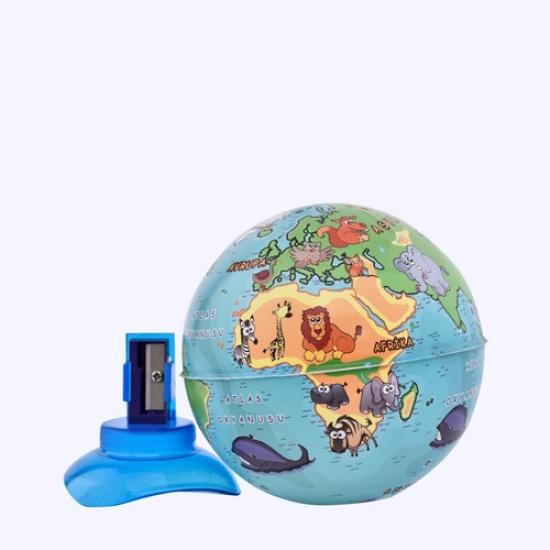 Gürbüz 43104 10cm KK Globe Kalemtraş Hayvanlı Küre