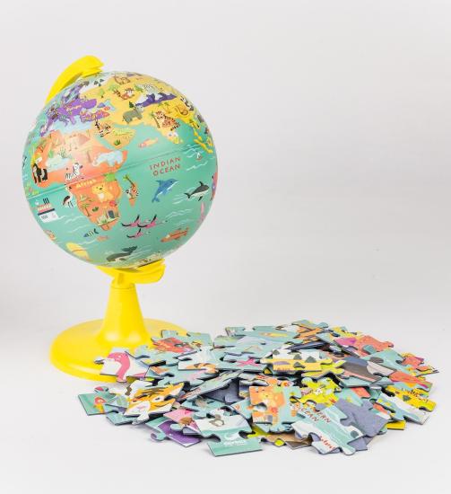 Gürbüz 48152 15cm Kids My World Küre + 100 Parça Puzzle
