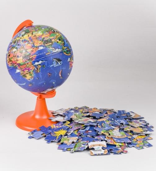 Gürbüz 48152 15cm Kids My World Küre + 100 Parça Puzzle