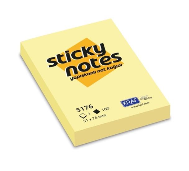 Kraf 5176 Yapışkanlı Not Kağıdı 51X76mm