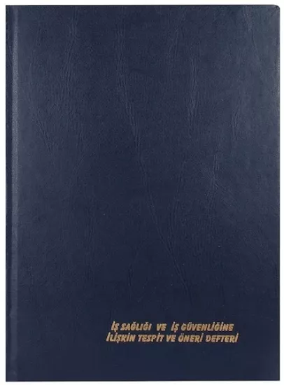 Dilman İş Sağlığı Ve Güvenliği Tespit Öneri Defteri Karton Kapak A4 150 Yaprak Numaralı