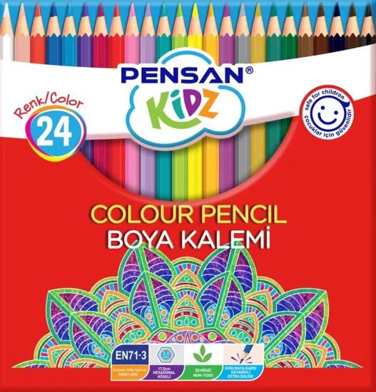 Pensan Kidz 56324 Kuru Boya Tam Boy 24 Renk