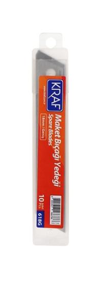 Kraf 618G Maket Bıçağı Yedeği Geniş 10lu