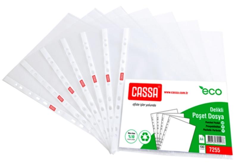 Cassa 7255 Delikli Poşet Dosya Eco A4 100lü