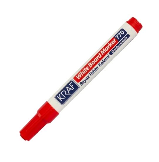 Kraf 770 Beyaz Tahta Kalemi Doldurulabilir Kırmızı