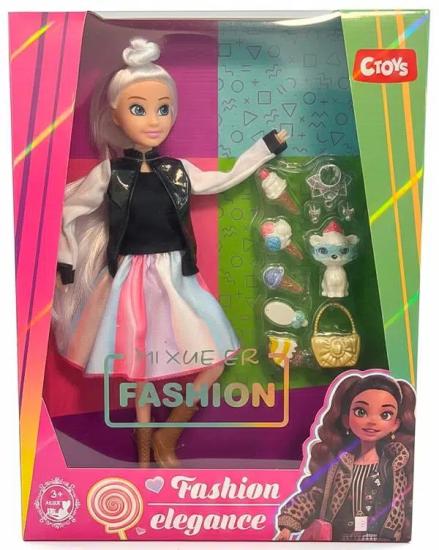 Ctoy 8671-10 Moda Aksesuarlı Oyuncak Bebek 11.5inç