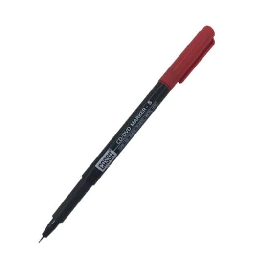 Cassa 8726 CD ve DVD Permanent Marker S Tip Kırmızı