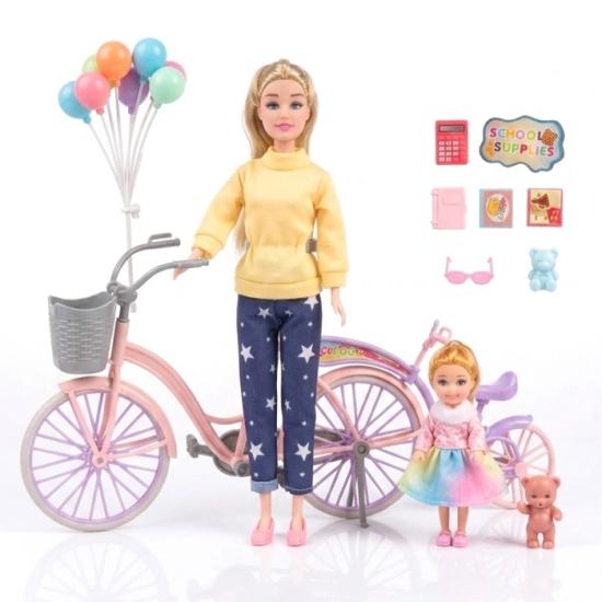 Ctoy 8923A Bisikletli Kız ve Anne 