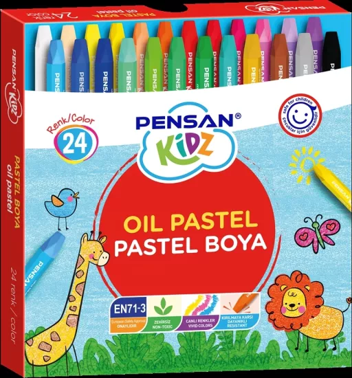 Pensan 98062 Pastel Boya Kidz 24 Renk