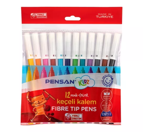 Pensan Kidz 99060 Keçeli Kalem 12li