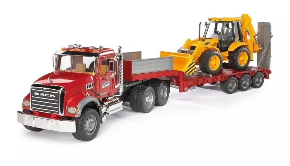 Bruder BR02813 Mack Granite JCB Taşıyan Tır