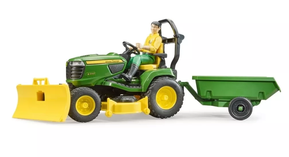Bruder BR62104 John Deere Çim Biçme Traktörü Ve Bahçıvan