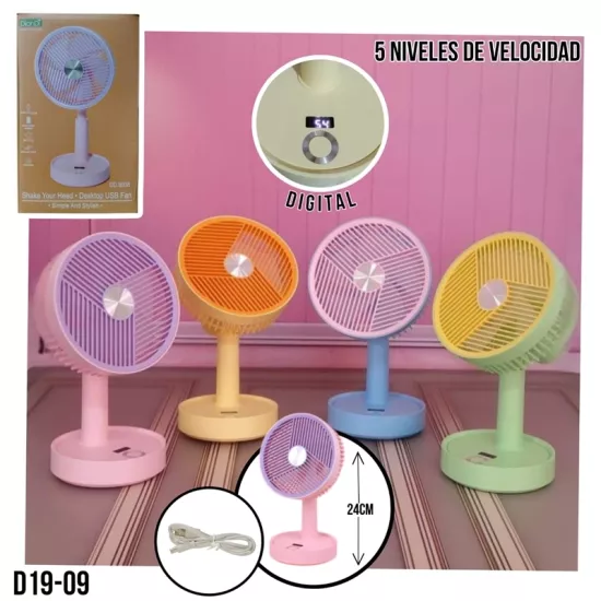 Fanix FNX-8038 Fan Masaüstü Şarjlı Ayarlanabilir Dijital Kademeli 