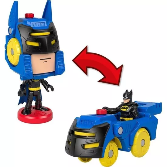 İmaginext HGX91 Dc Super Friends Head Shifters Batman & Batmobile 