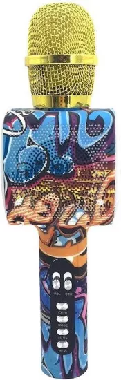 Mega Doppler Karaoke Mikrofon Graffiti RGB Led Ses Değiştirme Kayıt Özellikli