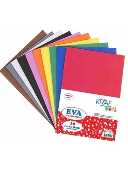 Kraf KK05 Kids Eva 20X30cm 2mm Karışık Renk 10lu
