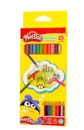 Playdoh KU001 Boya Kalemi 12 Renk Tam Boy