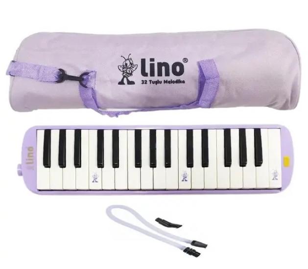 Lino LN-32 Melodika 32 Tuşlu Bez Çanta Pastel Renk