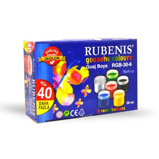 Rubenis RGB-30-6 Guaj Boya 6 Renk 30ml