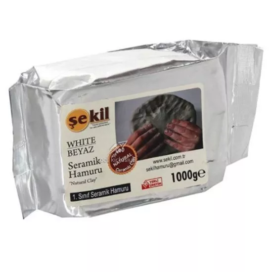 Şekil VK1000BYZ Seramik Hamuru 1000 GR Beyaz 