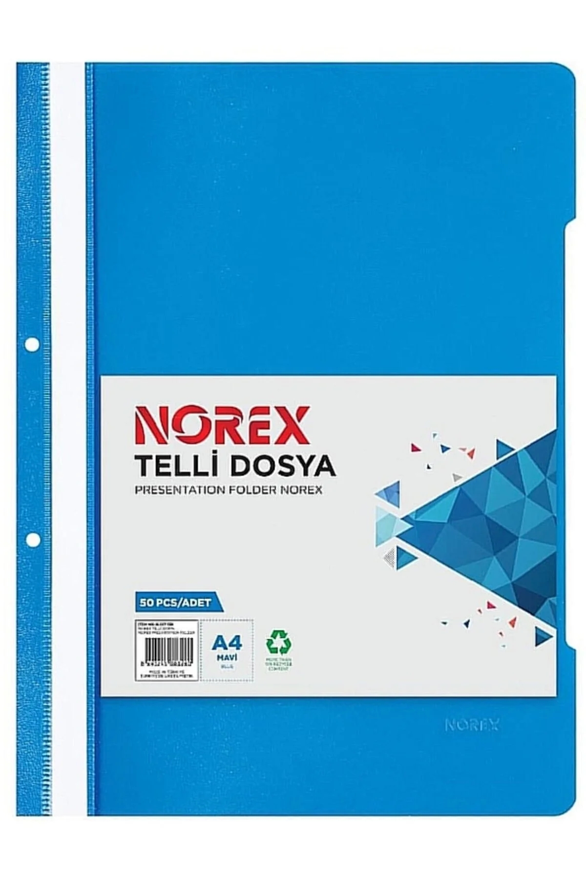 Norex UL50T Telli Dosya Mavi